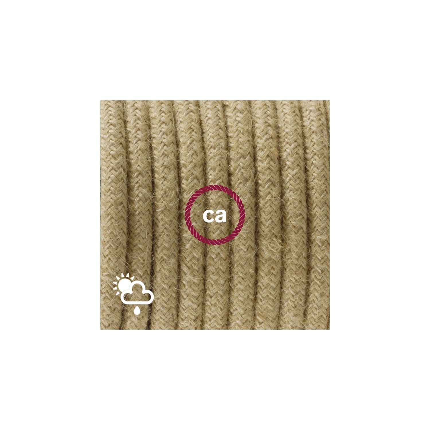 Outdoor round electric cable covered in Jute SN06