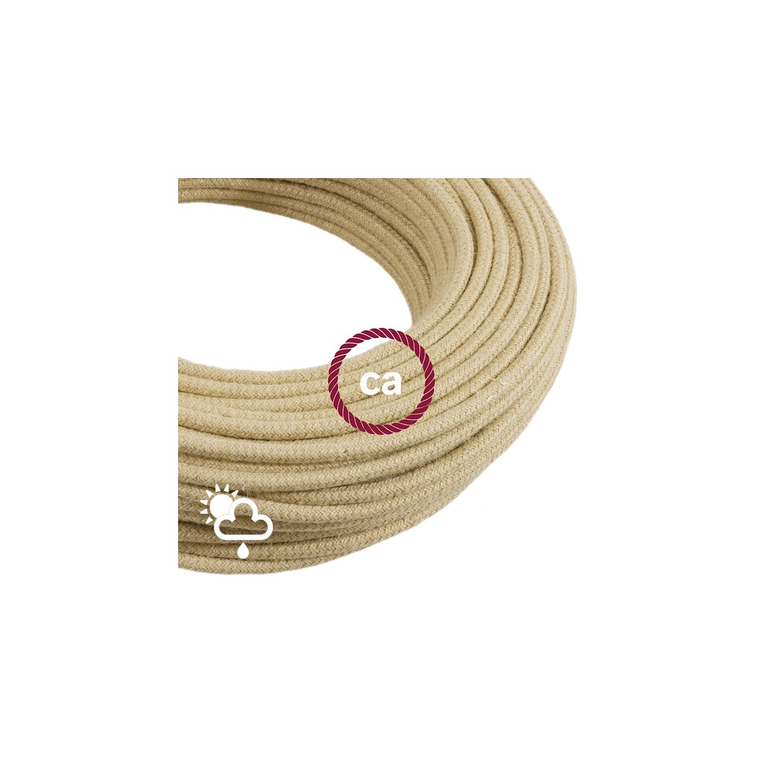 Outdoor round electric cable covered in Jute SN06